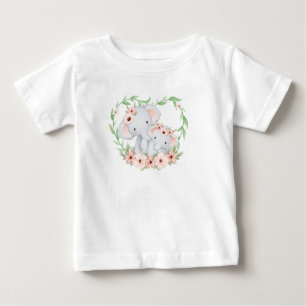Shirt van mama en baby olifant