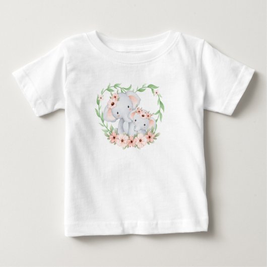 Shirt van mama en baby olifant (Voorkant)