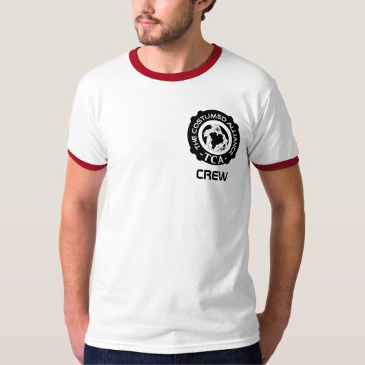 Shirt van Mannen bemanningsleden, rood (Voorkant)