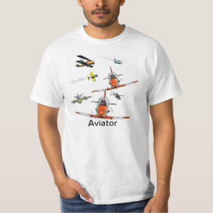 Shirt van Mannen van Aviator Plane Humor