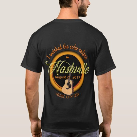 Shirt van Nashville Solar Eclipse Mannen (Achterkant)