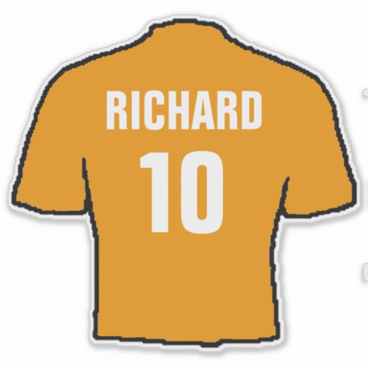 Shirt van oud Football op een Sticker (Voorkant)