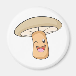 Shirt van paddenstoelen: Cute Happy Mushroom Shirt Magneet