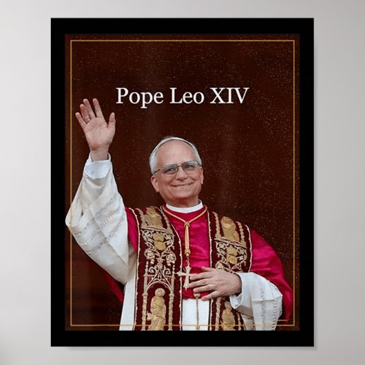 Shirt van paus Leo XIV, paus Leo XIV Poster (Voorkant)