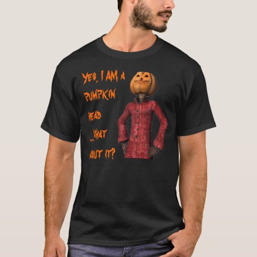 Shirt van pompoenkop (Voorkant)