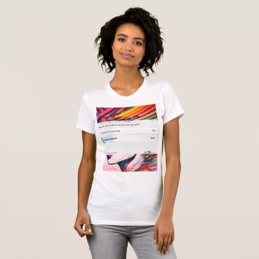 shirt van potloden met kunstgereedschap (Voorkant volledig)