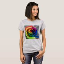 Shirt van regenboogvrouwen in roos