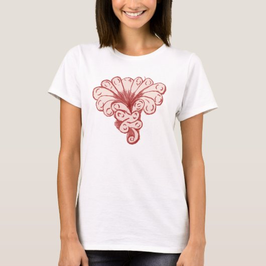 Shirt van rode bloem (Voorkant)
