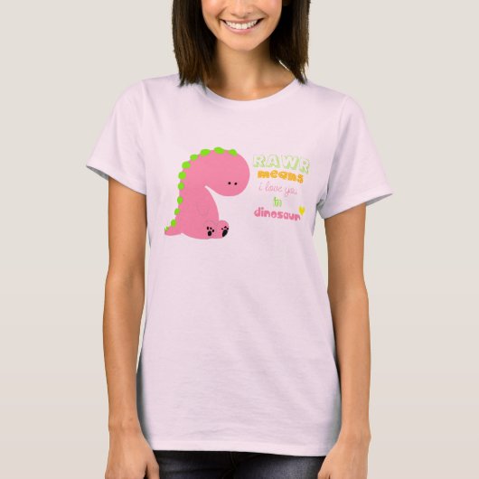 shirt van schattige dinosaurus (Voorkant)