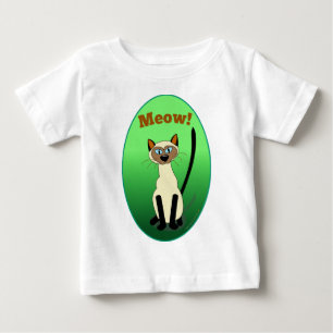 Shirt van Siamese kat (groen)