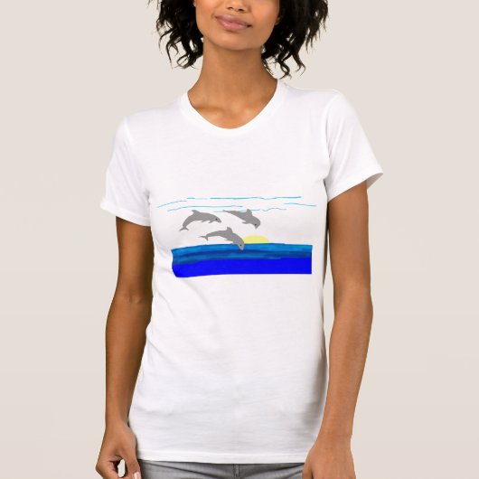 Shirt van Sunset Jumping Dolphins (Voorkant)