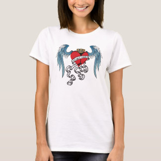 Shirt van Tattoo met hoog hart vliegen