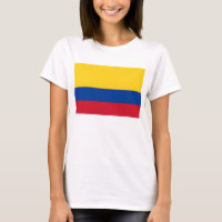 Shirt van vrouwen T met vlag van Colombia