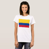 Shirt van vrouwen T met vlag van Colombia (Voorkant volledig)