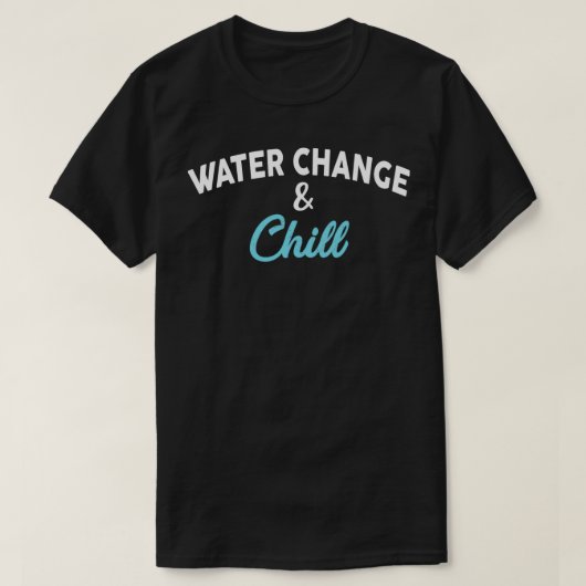 Shirt van waterverandering en koude Funny Aquarium (Design voorkant)