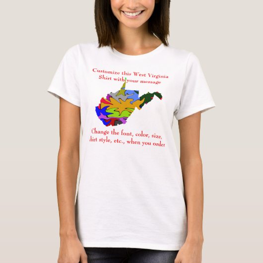 Shirt van West-Virginia Aangepast met verkiezingen (Voorkant)