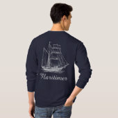Shirt van zeeschepen met zeeschip voor maritieme m (Achterkant volledig)