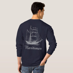 Shirt van zeeschepen met zeeschip voor maritieme m