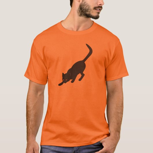 Shirt van zwarte kattehalloween (Voorkant)