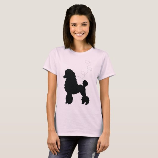 Shirt van zwarte poodle (Voorkant volledig)