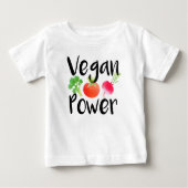 shirt "Vegan Power" baby (Voorkant)