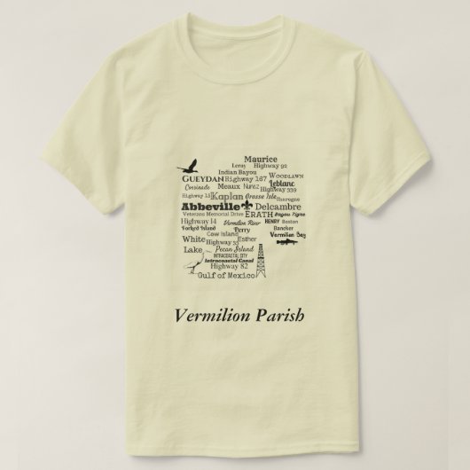 Shirt Vermilion Parish Louisiana Cities & Places (Design voorkant)