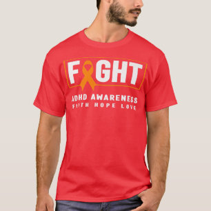 Shirt voor ADHD-bewustwording - Oranje lint, ADHD 