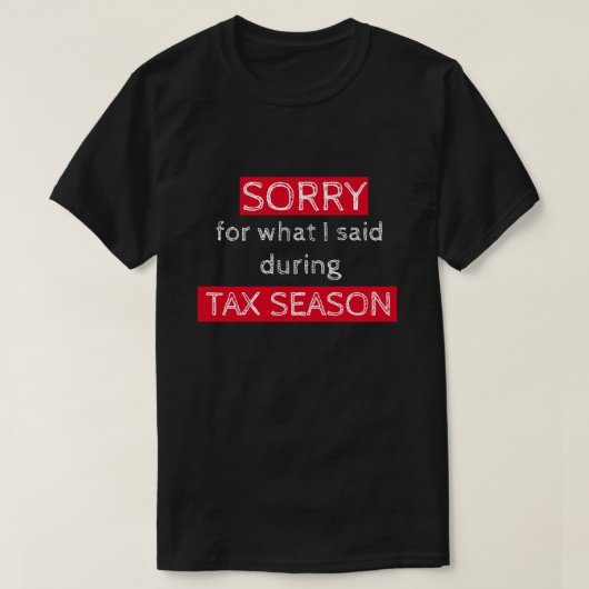 Shirt voor belastingzegelrecht voor accountants (Design voorkant)