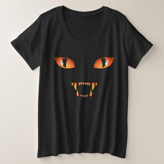 Shirt voor dames met zwarte kat en zwarte kat Shir (Design voorkant)