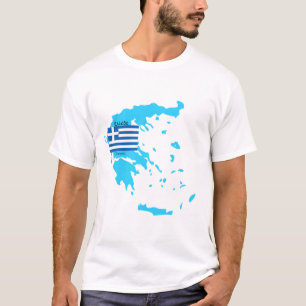 Shirt voor de Griekse vlag en kaart