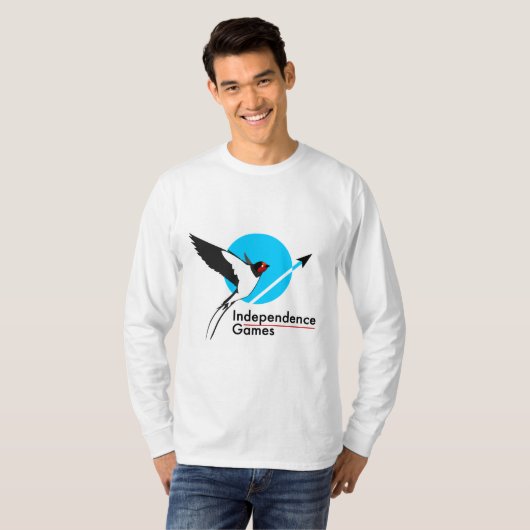 Shirt voor de onafhankelijkheidsgames met lange mo (Voorkant volledig)