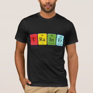 Shirt voor de periodieke handelsnaam van de opleid