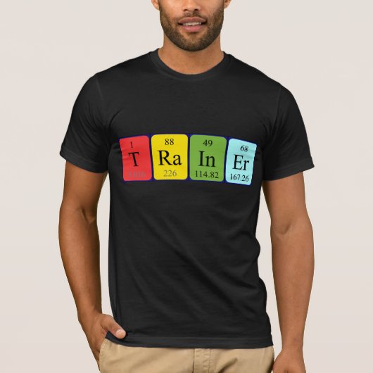 Shirt voor de periodieke handelsnaam van de opleid (Voorkant)