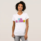 Shirt voor de periodieke tabelnaam Lab Chick (Voorkant volledig)