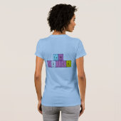 Shirt voor de periodieke tabelnaam Lab Chick (twee (Achterkant volledig)