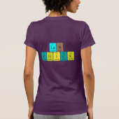 Shirt voor de periodieke tabelnaam Lab Chick (twee (Achterkant)