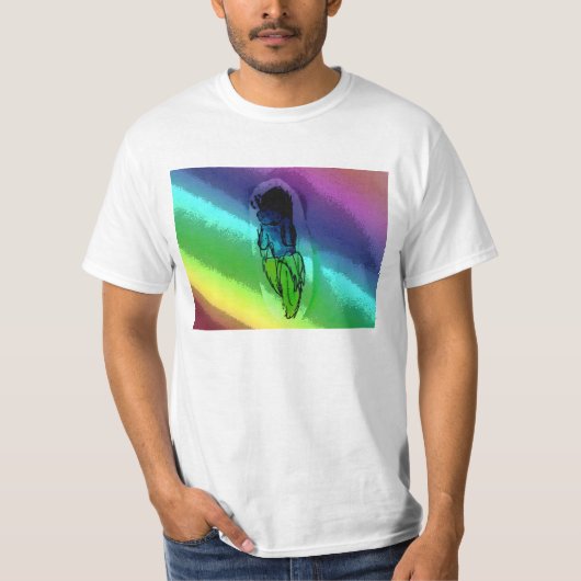 Shirt voor de regenboog van banaan (Voorkant)
