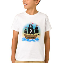 Shirt voor de verjaardag van een piratenschip