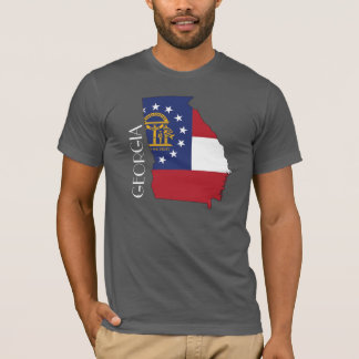 Shirt voor de vlaggen-plattegrond van Georgië