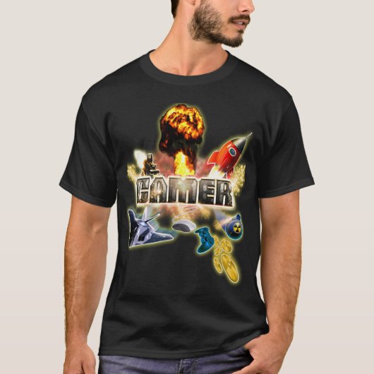 Shirt voor games: Videogame-thema (gamer op het we (Voorkant)