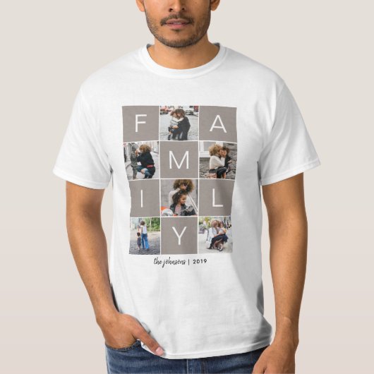 Shirt voor gezinfotocollage (Voorkant)