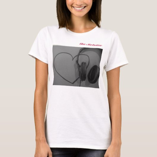 Shirt voor hart en hoofdtelefoon Meisjes (Voorkant)