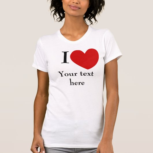 Shirt voor het hart van vrouwen (personaliseren va (Voorkant)