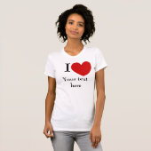 Shirt voor het hart van vrouwen (personaliseren va (Voorkant volledig)