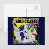 Shirt voor het wassen van vogels en meer briefkaart (Voorkant / Achterkant)