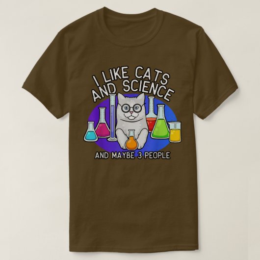 Shirt voor katten en natuurwetenschappen, kattenbr (Design voorkant)