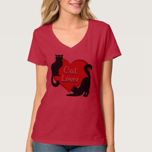 Shirt voor kattenkat voor dames, T-Shirt plus form (Voorkant)