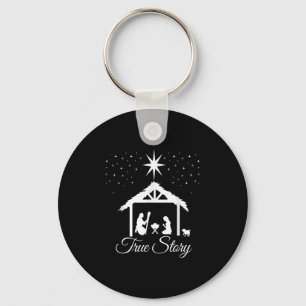 Shirt voor kerstactiviteit True Story Natitivity-s Sleutelhanger