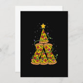 Shirt voor kerstboompizza, voor mannen, kerstboomv kaart (Voorkant / Achterkant)