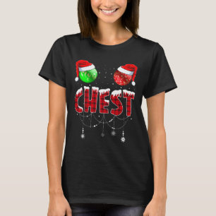 Shirt voor kerstmis komt overeen met koeskots